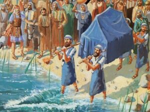 Joshua parts the Jordan in a moment of truth